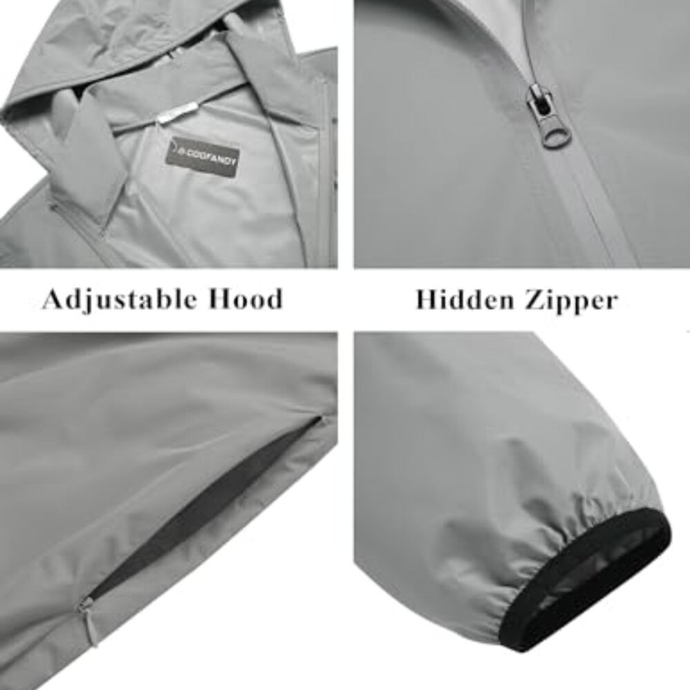 Men's Packable Rain Jacket Lightweight Waterproof… - image 5